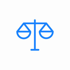 scales of justice icon sign vector