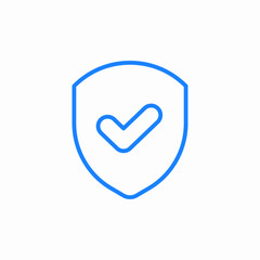 shield confirmed security verified protection guaranteed security icon sign vector