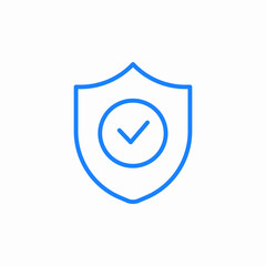 shield confirmed security verified protection guaranteed safety icon sign vector