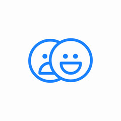 two emoticons smileys sad happy face icon sign vector