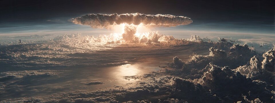 Atomic explosion seen from space