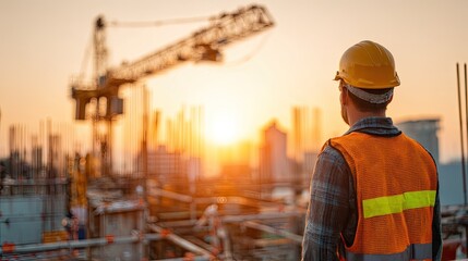 Construction worker at sunset (4)