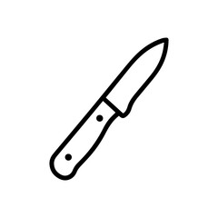line icon Paring knife vector on white background
Vector line icon on white background