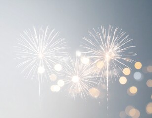 幻想的な花火が輝く夏の夜空