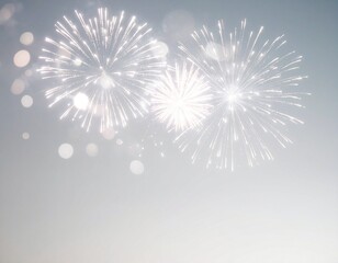 幻想的な花火が輝く夏の夜空