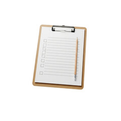clipboard with blank paper