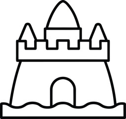 snow fort icon on transparent background