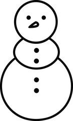 tiny snowman icon on transparent background
