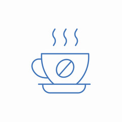 coffee hot icon sign vector
