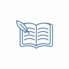 creative writing literature icon sign vector