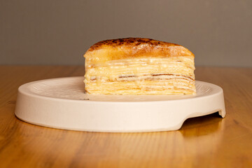 Creme brûlée crepe cake