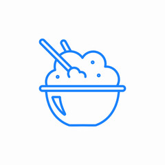 rice bowl icon sign vector