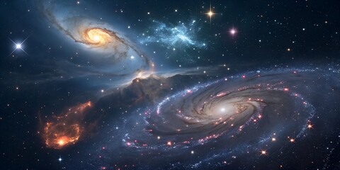 Galactic Symphony: A Cosmic Dance of Interacting Galaxies