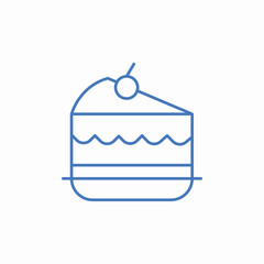slice of cake icon sign vector