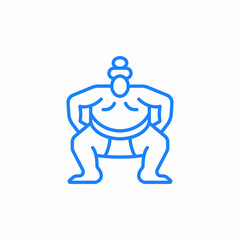 sumo wrestler icon sign vector