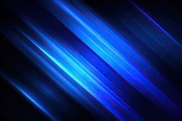 Abstract diagonal blue light streaks