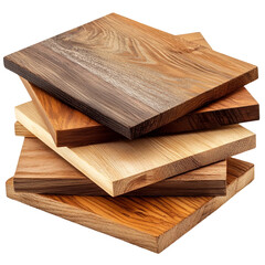 Fototapeta premium wood boards isolated on white background PNG. GENERATIVE AI.