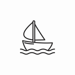 sailing boat icon sign vector