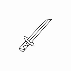 samurai sword icon sign vector