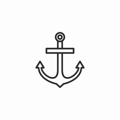 ship anchor icon sign vector