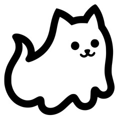 Ghost cat silhouette