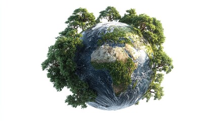 Earth Day concept on white background – World Environment Theme

