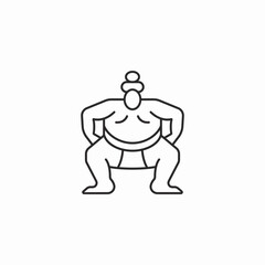 sumo wrestler icon sign vector
