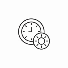 time management settings icon sign vector