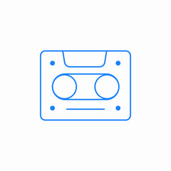 Fototapeta premium audiocassette record playback icon sign vector