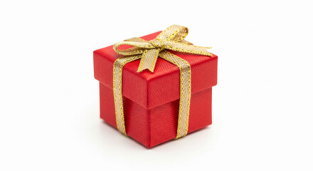 red gift box isolated on white