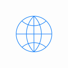 globe internet icon sign vector