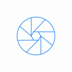 lens aperture icon sign vector
