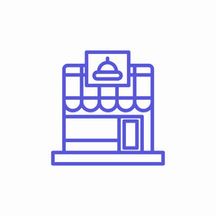 restaurant cafe icon sign vector