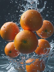 orange in water