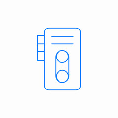 voice recorder record playback icon sign vector