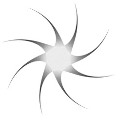 abstract black and white grainy flower icon 