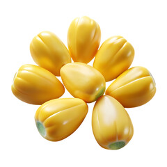 Fototapeta premium Arrangement of ripe yellow jackfruit bulbs.