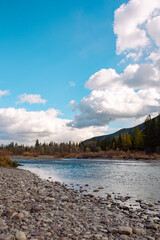 the river in the mountains