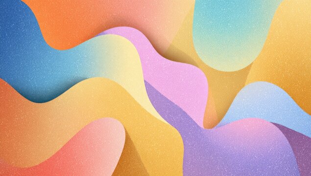 Abstract colorful wavy layered design
