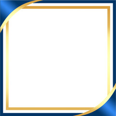Elegant Blue and Gold Frame Sophisticated Design for Various Applications