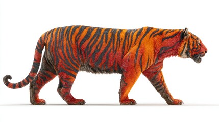 Painted tiger profile