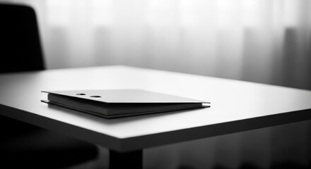 Empty Desk with Abandoned File &ndash; Copy Space