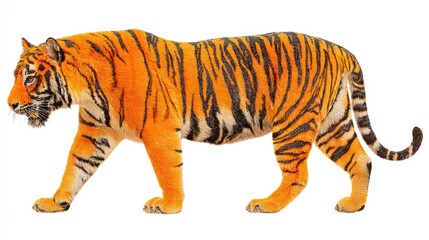 Orange tiger profile