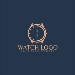 luxury but simple watch logo design