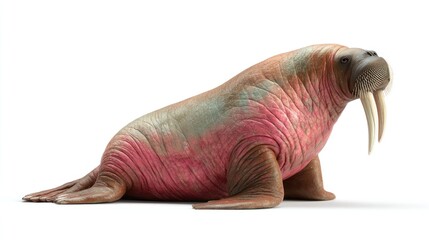 Walrus, seated, profile view