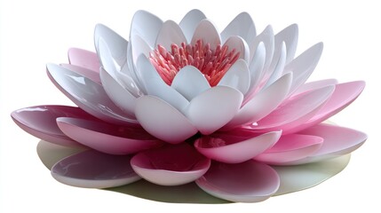 Beautiful pink and white lotus flower