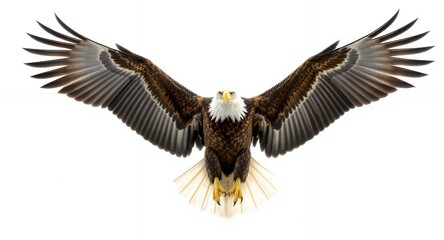 Obraz premium Majestic Bird of Prey in Flight with Open Wings