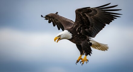 Fototapeta premium Majestic Raptor in Flight A Bird of Prey Soaring