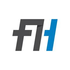 Obraz premium hf and fh letter logo , sign of abstract hf and fh logo illustration