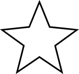 star icon outline vector illustration on transparent background